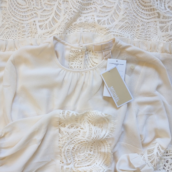 🍒NWT🍒 MICHAEL KORS SHIFT LACE TRIM DRESS - Picture 8 of 8